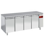 Wall freezing table, ventilated, 4 doors GN 1/1, 550 liters (without group)