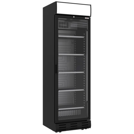 Ventilated display positive 382 liters BLACK with lightbox