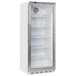 Ventilated refrigerator GN 2/1, glass door, 600 liters - white