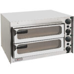 Pizza oven 350 mm, with glass door, double chamber
