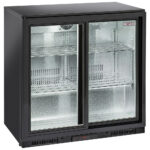 Ventilated "back bar" bottle cooler, 2 sliding glass doors