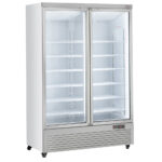 Vertical fridge showcase, 2 doors, 1085 liters - WHITE