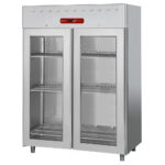 Ventilated freezer 1400 liters, 2 glass doors GN 2/1