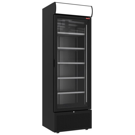 Positive refrigerated display 494 liters BLACK with lightbox