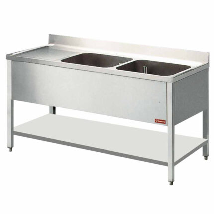 Sink 2 tanks and 1 drain surface