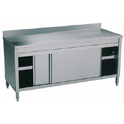 Table on cupboard
