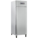 Ventilated freezer cabinet 600 liters 1 door GN 2/1, on wheels, 2 with brakes