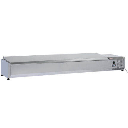 Topping shelf 9x GN1/3-150 mm, with stainless steel lid