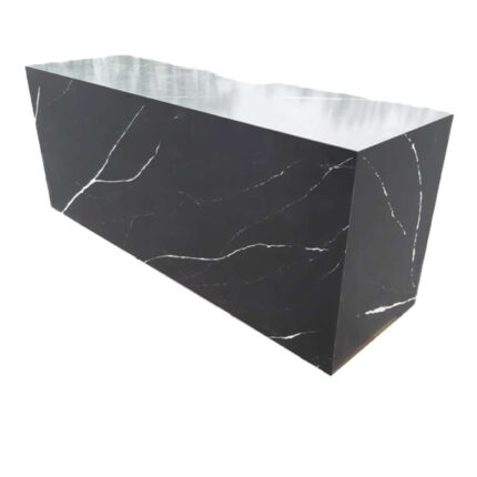 Neutral service unit 2000x600x900 mm with black Belenco Quartz countertop