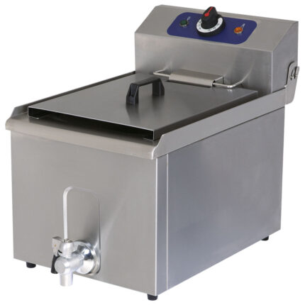 Electric fryer with drain tap, tabletop, oil capacity 8 litres