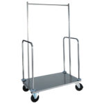 Luggage and clothing trolley made of stainless steel