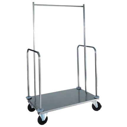 Luggage and clothing trolley made of stainless steel