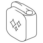 Rinse aid dispenser for ovens