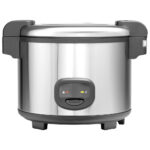electric rice cooker in stainless steel, 19 litres