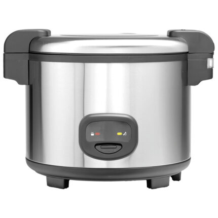 electric rice cooker in stainless steel, 19 litres