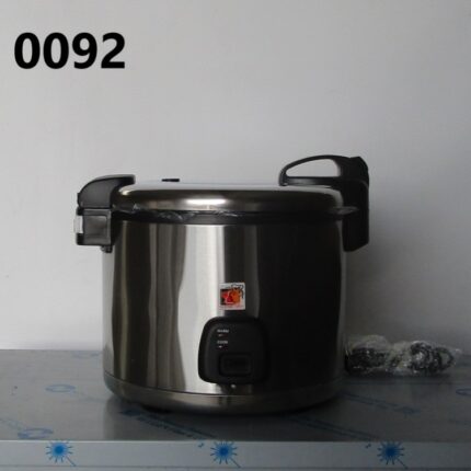 electric rice cooker in stainless steel, 19 litres - DAMAGED