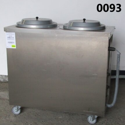 Heated plate dispenser trolley for 2x 50 plates Ø240-320 mm - DAMAGED