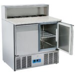 pizza counter with 2 doors GN 1/1, 5x GN 1/6 h=150 mm, +2°/+10°C