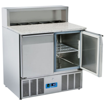 pizza counter with 2 doors GN 1/1, 5x GN 1/6 h=150 mm, +2°/+10°C