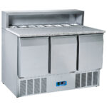 pizza counter with 3 doors GN 1/1, 8x GN 1/6 h=150 mm, +2°/+10°C