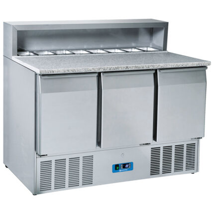 pizza counter with 3 doors GN 1/1, 8x GN 1/6 h=150 mm, +2°/+10°C
