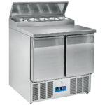 saladette with 2 doors GN 1/1, 5x GN 1/6 h=150 mm, +2°/+10°C