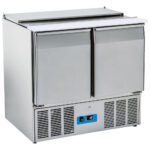 saladette with 2 doors GN 1/1 and lid, 6x GN 1/3 + 2x GN 1/4 h=150 mm, +2°/+10°C
