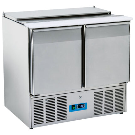 saladette with 2 doors GN 1/1 and lid, 6x GN 1/3 + 2x GN 1/4 h=150 mm, +2°/+10°C
