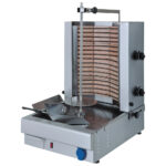 electric kebab grill with 2 heating zones, bottom motor, 30 kg