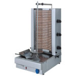 electric kebab grill with 3 heating zones, bottom motor, 70 kg