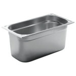 GN container in stainless steel, GN 1/3 h=100 mm