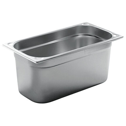 GN container in stainless steel, GN 1/3 h=100 mm