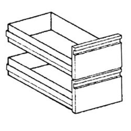 2 drawers GN 2/1 (GN h. 100 mm)