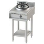 gas wok hob with shelf, 1 burner