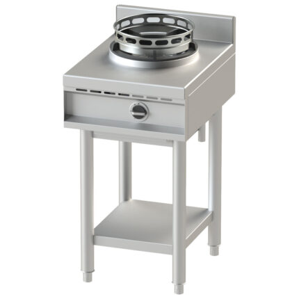 gas wok hob with shelf, 1 burner