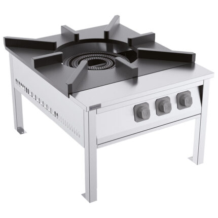 Gas stock pot cooker with 1 ring burner 32 Kw (LPG)