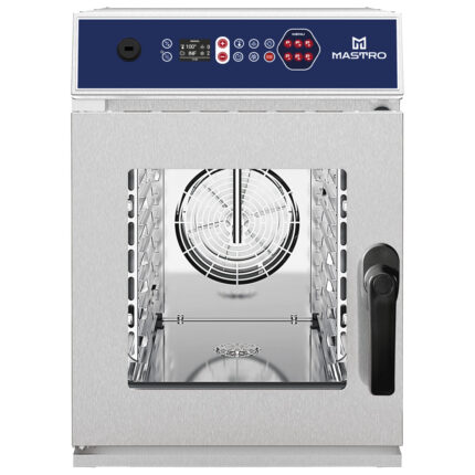 Electric combi steamer digital with direct injection and automatic cleaning, 6x GN 2/3