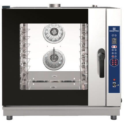Gas combi steamer digital with direct injection and automatic cleaning, 6x GN 1/1 or 600x400 mm
