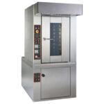 Electric rotary oven 10x 600x400 mm with proofing cabinet and touch screen control