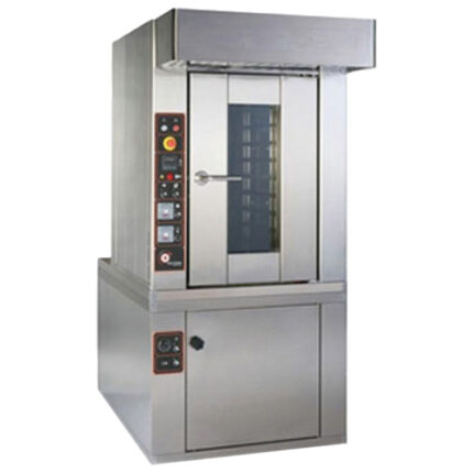 Gas rotary oven 10x 600x400 mm with proofing cabinet and mechanical control