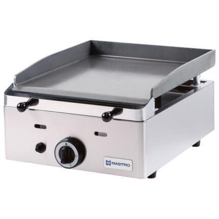 Gas griddle plate with 1 grill zone, tabletop, smooth plate - LPG