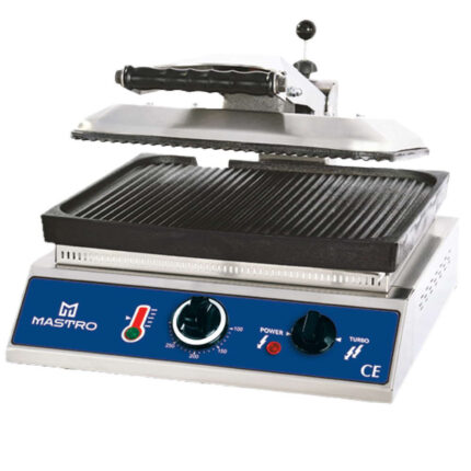 Contact grill with grooved cast iron plates, lower grill 350x350 mm