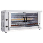 Gas chicken grill with lighting, 2 spits for 8-10 chickens