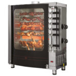 Gas churrasco grill with 7 spits