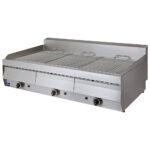 gas water grill, tabletop, 3 zones