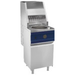 Gas fryer 1x 13 litres on closed cabinet with door