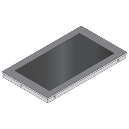 Drop-in heated top plate with tempered glass, 5x GN 1/1