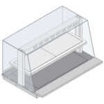 Heated DELI display with 1 shelf, closed on customers side, 3x GN 1/1