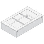 Refrigerated static tank, for remote cooling, 2x GN 1/1