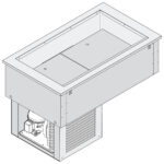 Refrigerated ventilated tank, built-in cooling unit, 3x GN 1/1